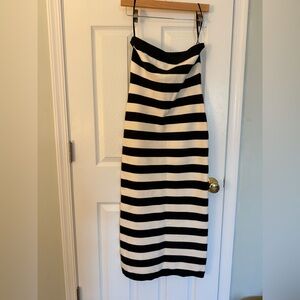 Abercrombie & Fitch Black and White Strapless Dress